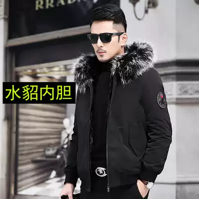 Parker clothing men's short mink inner bile fur one NI to overcome Haining leather fur fur 2019 Winter tide