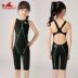 Đồ bơi chuyên nghiệp cho trẻ em Anh bikini liền thân màu đen Bộ đồ bơi One Piece