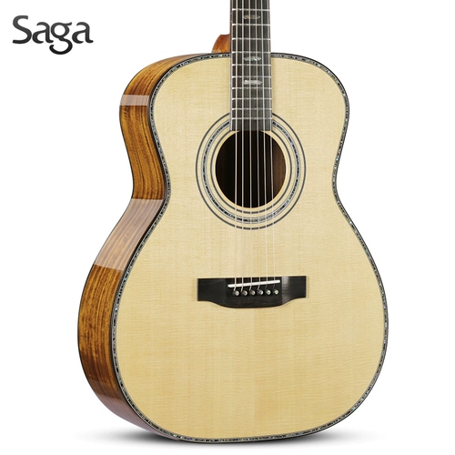 Saga Saga SL-65C All-Single Hurs Guitar Гитара 41-дюймовая закругленная угловая угла на угловой гитаре Count Cloud Fir Guitar