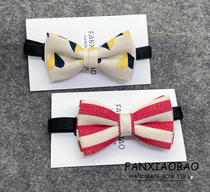 FXB handmade love stripe one-year-old baby all-match casual college childrens boys and childrens shirt student bow tie