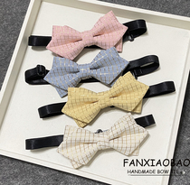 FXB Handmade Plaid Casual Boys Small Bow Tie Childrens Bow Tie Childrens Collar Flower Boy Accessories Student Bow Tie