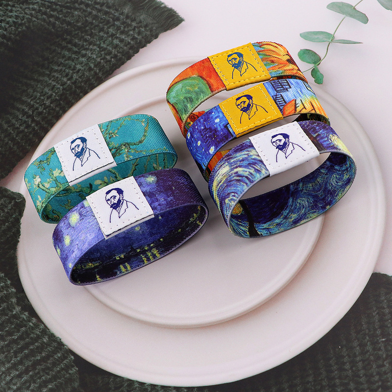 Art Painting Sunflower Elastic Wristband Sports Elastic Wrist Support Van Gogh Starry Sky Ocean Waves Snow Mountain Animation Wristband Art Painting Sunflower Elastic Wristband Sports Elastic Wrist Support Van Gogh Starry Sky Ocean Waves Snow Mountain Animation Wristband