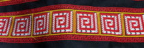 Popular exploits embroidery Ethnic accessories Miao ethnic group Pick Flowers Embroidery Lace Width 8 cm