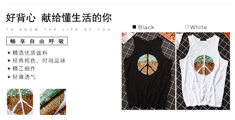 Harajuku Tide thương hiệu cotton thoáng khí không tay T-Shirt nam lỏng kích thước lớn áo thể thao tập thể dục vest nam triều Nhật Bản