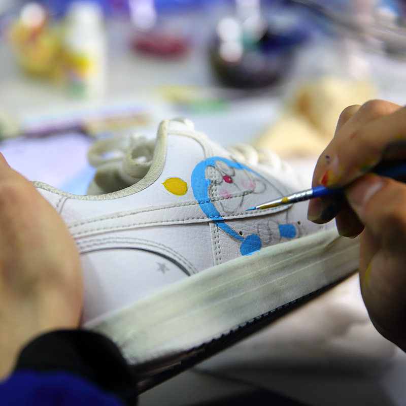 Sneakers hand-painted paint DIY custom made material sneakers Air Force One shoes logo changed color DIY hand-painted shoes paint-Taobao