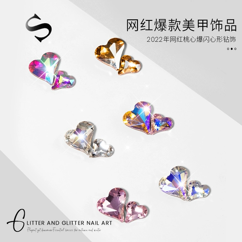 Прозрачное трехмерное бриллиантовое украшение для ногтей, накладные ногти для маникюра, аксессуар, популярно в интернете, 2024 года, новая коллекция