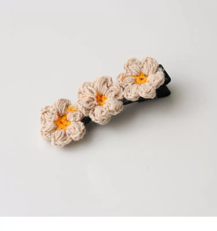 Nhật Bản mềm mại cô gái Mori phụ kiện tóc nữ nhỏ len màu vàng tươi nhỏ daisy cô gái trái tim kẹp tóc kẹp bên tóc mái kẹp mũ đội đầu - Phụ kiện tóc