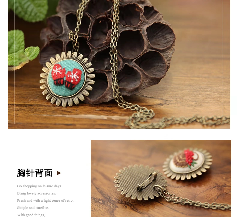 Thêu DIY handmade kit cô gái trâm áo len chuỗi phụ nữ mang thai người mới bắt đầu ruy băng thêu thêu chữ thập - Trâm cài
