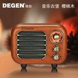 Dege Deen Deven De686 Mini Small Bluetooth -динамик новая зарядная карта радио радиочастотная частота частота ретро -ретро -малотно беспроводной беспроводной Bluetooth Home Audio Классическое антикварное и портативное портативное