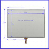 224*173MM industrial control medical touch handwriting outer screen glass 10 4-inch four-wire resistor 104020