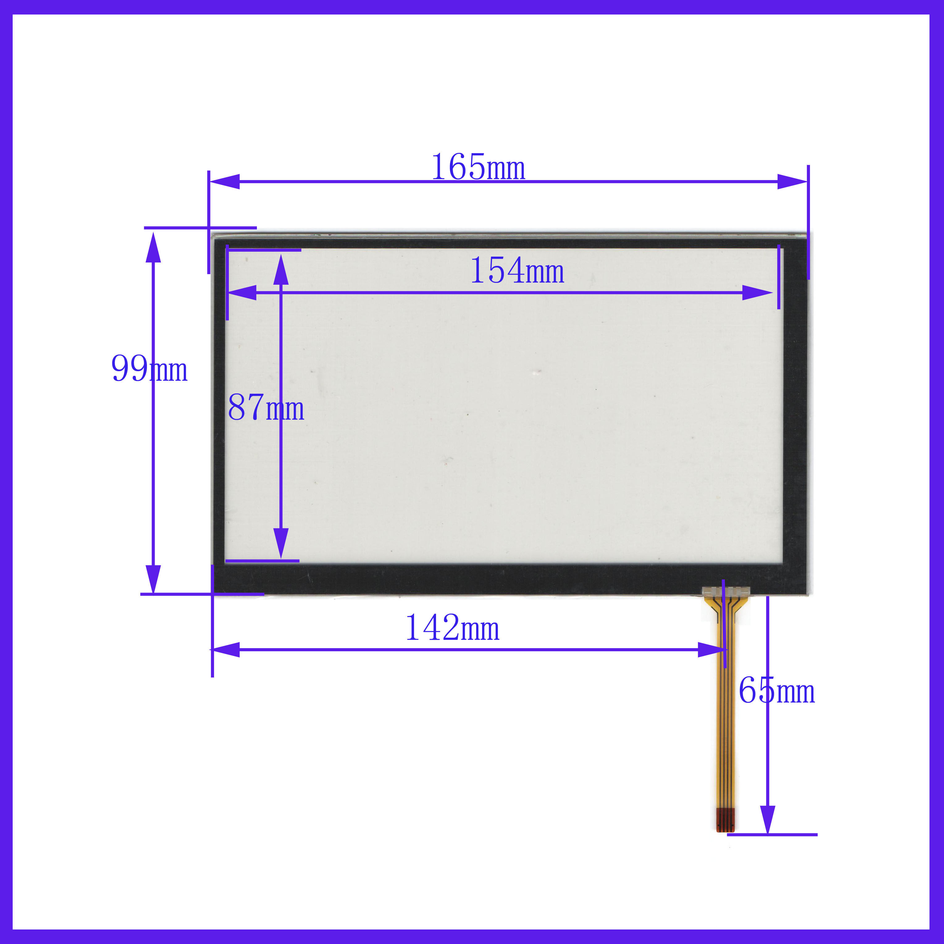 165 * 100 touch handwriting outscreen glass four-wire resistance quality good sensitivity high 7 inch ITO2626