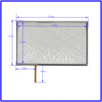 0281 235*145MM four-wire resistor touch handwriting outer screen glass for industrial control 10 1 inch