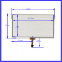JC-D1908 6-inch four-turn 12-pin touch handwriting outer screen glass 149*84 150*84