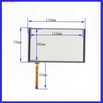5 inch touch screen 118*70 handwritten outside screen left bottom exit line on Car DVD navigation