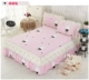 Hoa trải giường loại gạo nguyên chất 1.8 đầy đủ gạo đặc biệt cung cấp vải bông chéo in váy cotton đơn giường. ga giường có viền