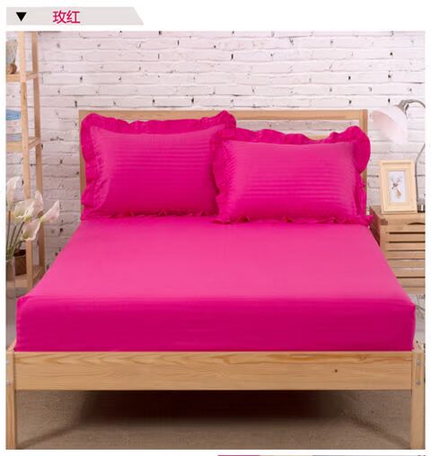 Chất liệu cotton satin màu đơn 笠 Tấm đơn Simmons nệm bảo vệ giường đơn giường đôi cung cấp đặc biệt - Trang bị Covers Ga phủ giường Everon