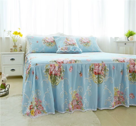 phong cách mục vụ giường bông bedspread váy công chúa ren một mảnh giường bông bộ lanh châu Âu và Mỹ giường đôi duy nhất trên nguồn cung cấp - Váy Petti