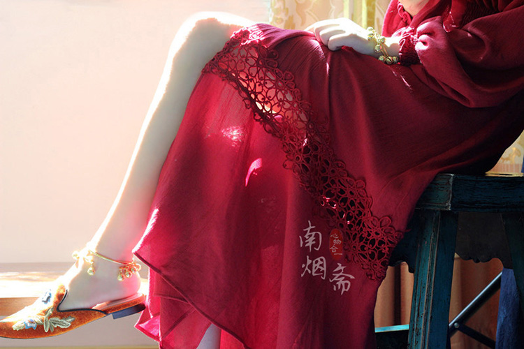 Nanyanzhai thiết kế ban đầu tinh khiết đồng vòng tay chuông vòng chân gió quốc gia đồng thau vòng tay cổ vàng chuông nữ - Vòng chân vòng chân