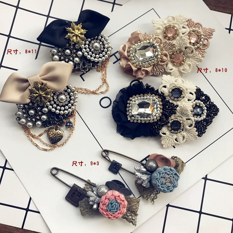 Trâm cài vải hàn quốc retro tính khí chuyên nghiệp huy hiệu pin phụ nữ váy corsage hương thơm nhỏ - Trâm cài