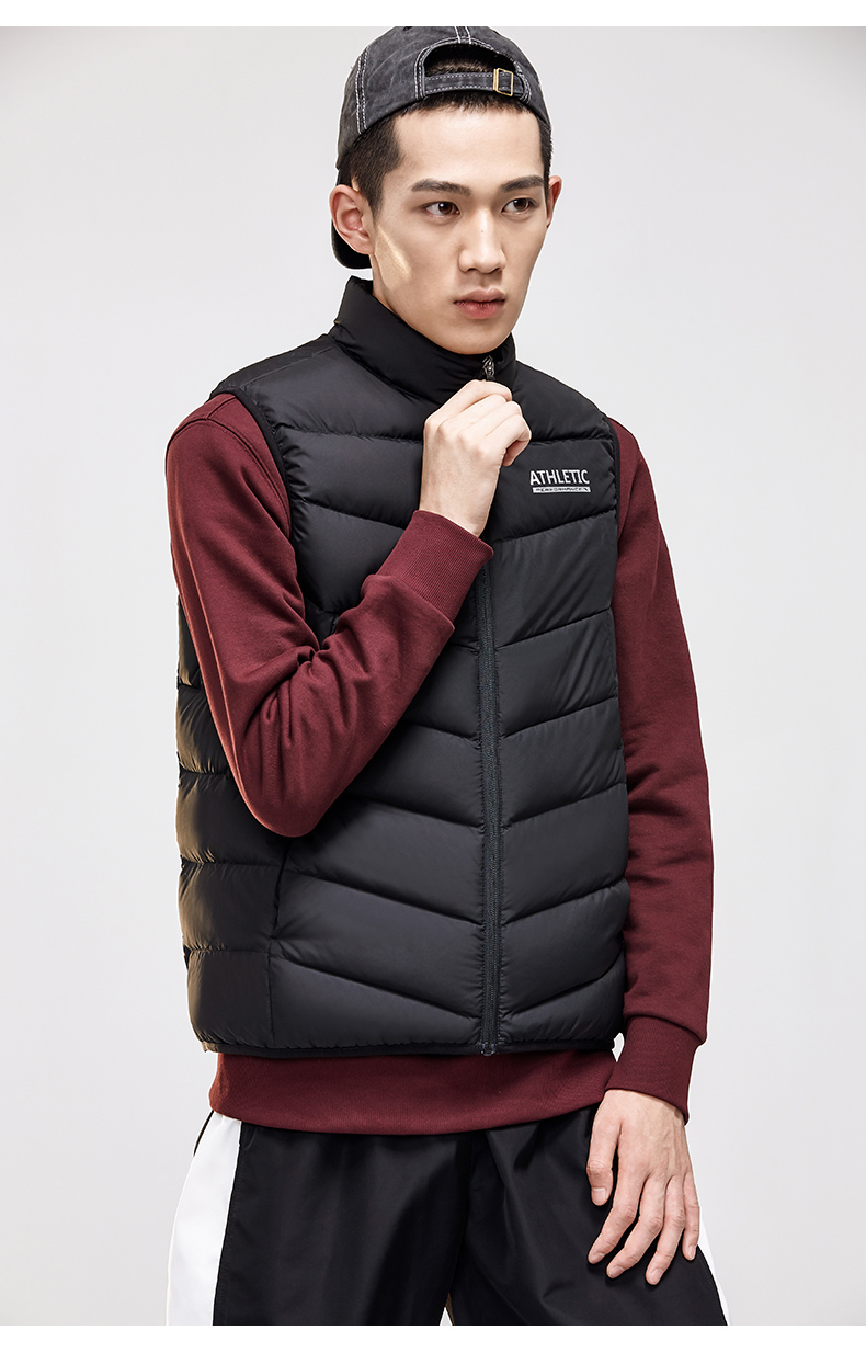 Anta nam down jacket 2018 thu đông mới ấm áp cộng với áo khoác nhung dày vest thể thao giản dị quần thun nam thể thao
