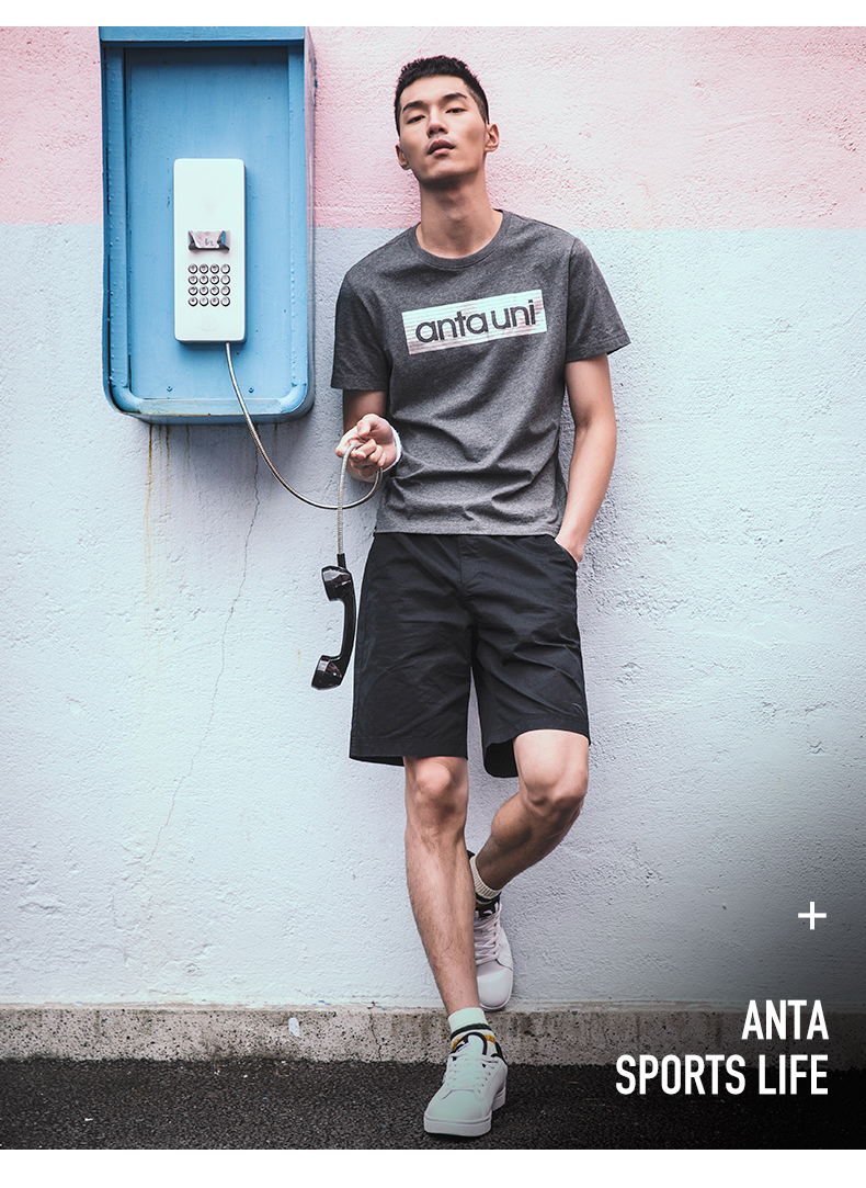 Áo thun nam tay ngắn Anta 2018 hè mới thời trang ngụy trang áo len cổ tròn thoáng khí thể thao nam giản dị áo thun tay dài nam the thao