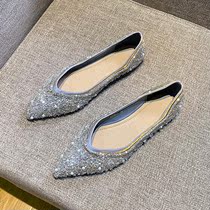 Shallow Mouth Pointed Flat Bottom 2021 Summer New Fashion 100 Hitch-Style Fairy Wind Water Drill Commute