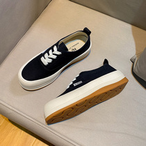 Thick Bottom Non-slip Canvas female 2021 new Summer net Red 100 hitch a little white Lace Lace with a large head Leisure Panthers