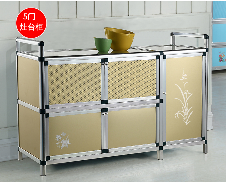 Tủ bếp đơn giản tủ bếp Tủ bếp tủ lưu trữ tủ lưu trữ tủ chìm tủ nhôm hợp kim - Buồng tủ quần áo nhựa trẻ em