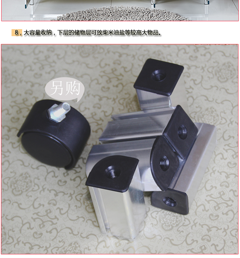 tủ bếp nhôm tủ bếp đơn giản tủ bếp lắp ráp tủ với cửa ra vào đa chức năng lưu trữ - Buồng tủ giày dép
