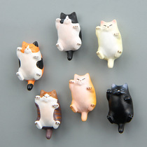 Japanese healing cute cute fat Cat cartoon creative three-dimensional magnetic buckle refrigerator sticker suction magnet home decoration sticker