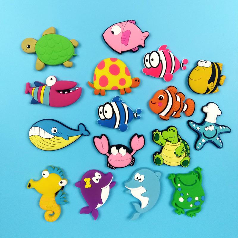 Cartoon sea animal turtle creative refrigerator sticker magnet magnet Home decoration children's soft magnet set