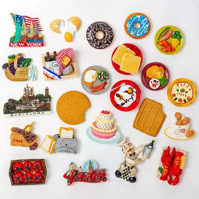 Creative magnetic stickers Refrigerator stickers Decorative three-dimensional simulation food kitchen microwave oven home decoration stickers magnet stickers
