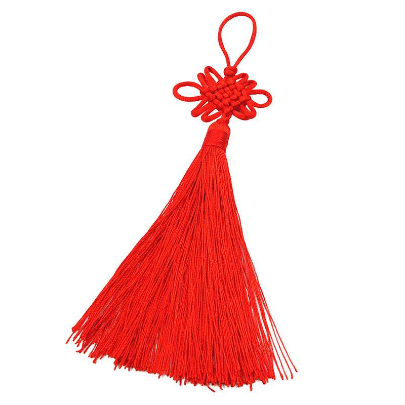 Big red Chinese knot hanging small DIY lantern tassel hanging accessories features send foreigners abroad gifts