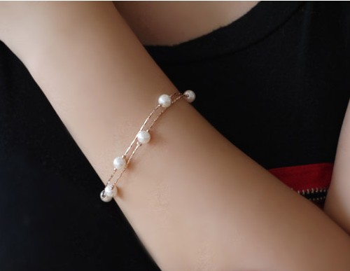 Red Apple thương hiệu đôi vòng tay ngọc trai nữ ngọt ngào Nhật Bản và Hàn Quốc gió Nhật Bản và Hàn Quốc thời trang vòng chân đa năng nữ hoang dã - Vòng chân lắc chân nữ 10k