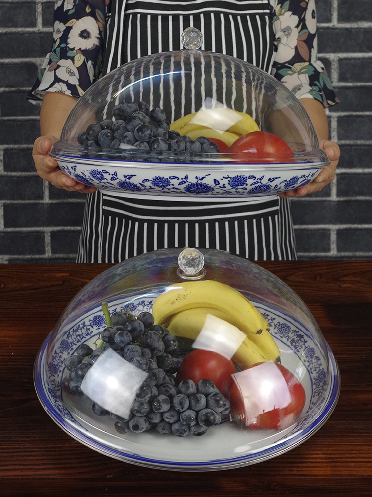 Đĩa sứ trắng xanh và đĩa sứ bát đĩa salad 剁 tiêu lớn đầu cá hấp món ăn retro nhà hàng bộ đồ ăn hấp trứng sườn - Đồ ăn tối dĩa nhỏ
