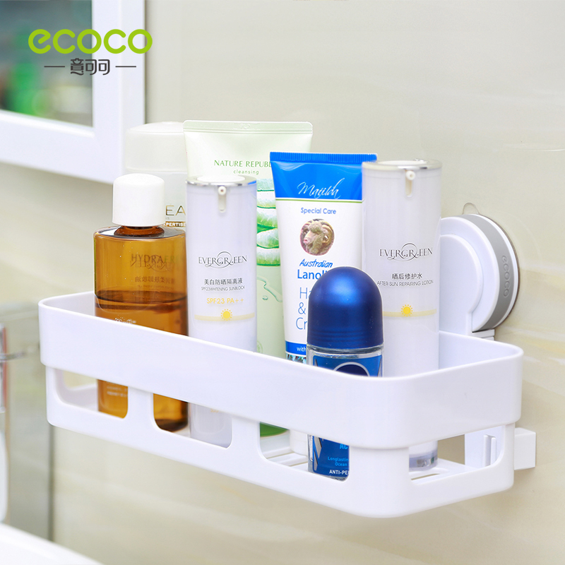 Icoco sucker rack bathroom rack wall-mounted toilet powder room rack sucker bathroom corner rack