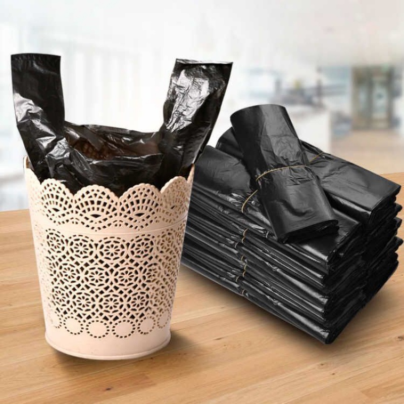 (50 only) Black hand garbage bags thickened not easily broken economy-type vest plastic bags