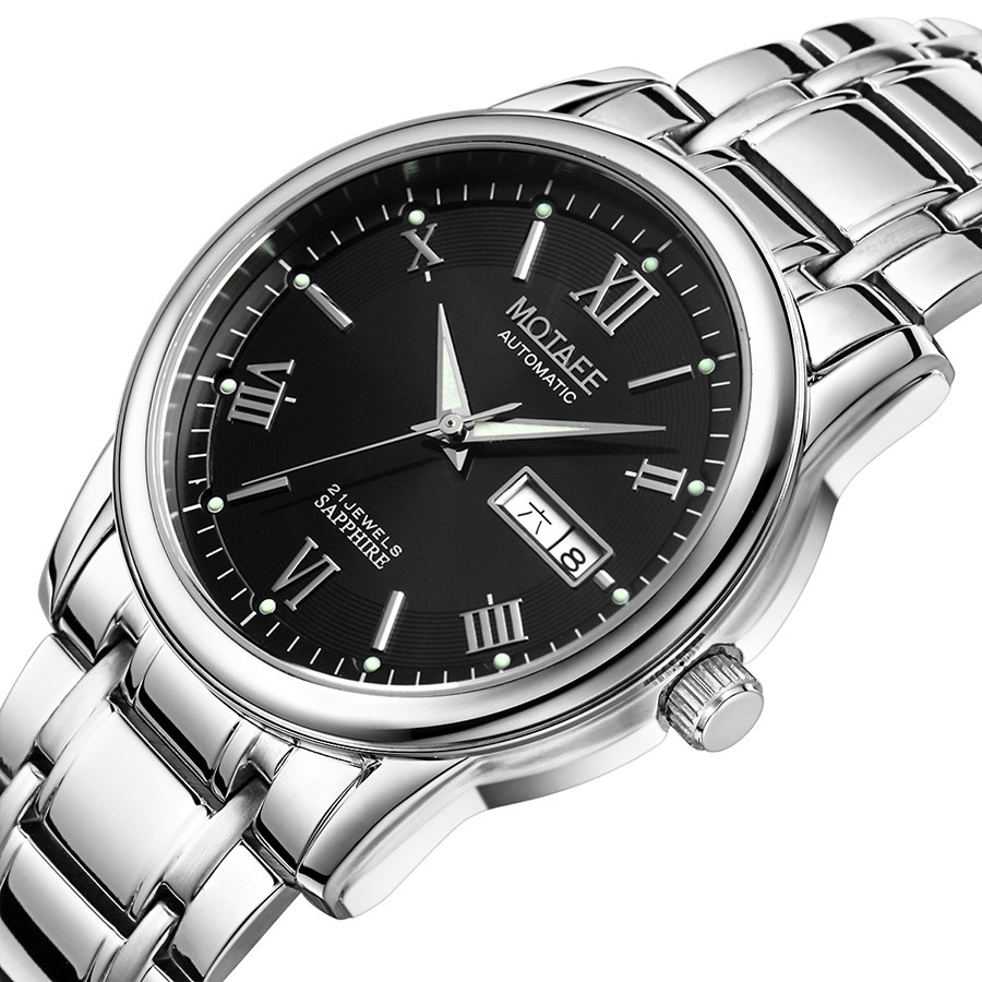 Monduffy Automatic Mechanical Watch Men's Mechanical Watch Men's Watch Trend Stainless Steel Waterproof Men's Watch