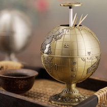 Globe Nordic ins toothpick box Press automatically pop up creative personality metal home living room fashion antiquities