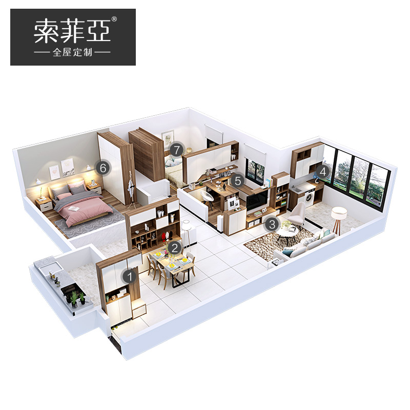 Custom Gold Sofia Simple Spell Color Full House Custom Wardrobe Tv