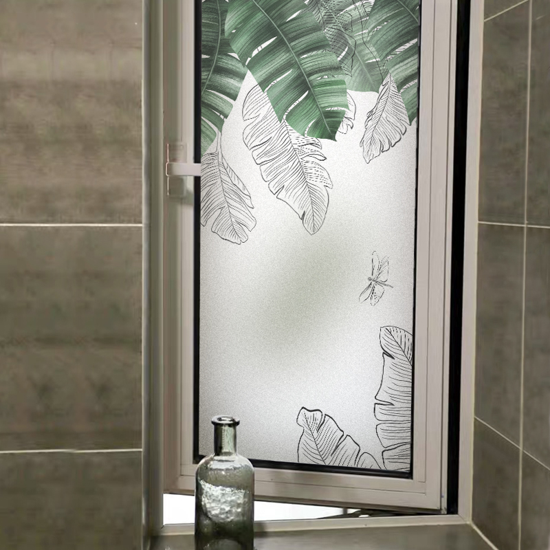 Makeup Room Window Sticker Anti-Walk Light Glass Cling Film Paper Anti-Peep Bathroom Toilet Light Transmission Opaque Frosted Window Sticker