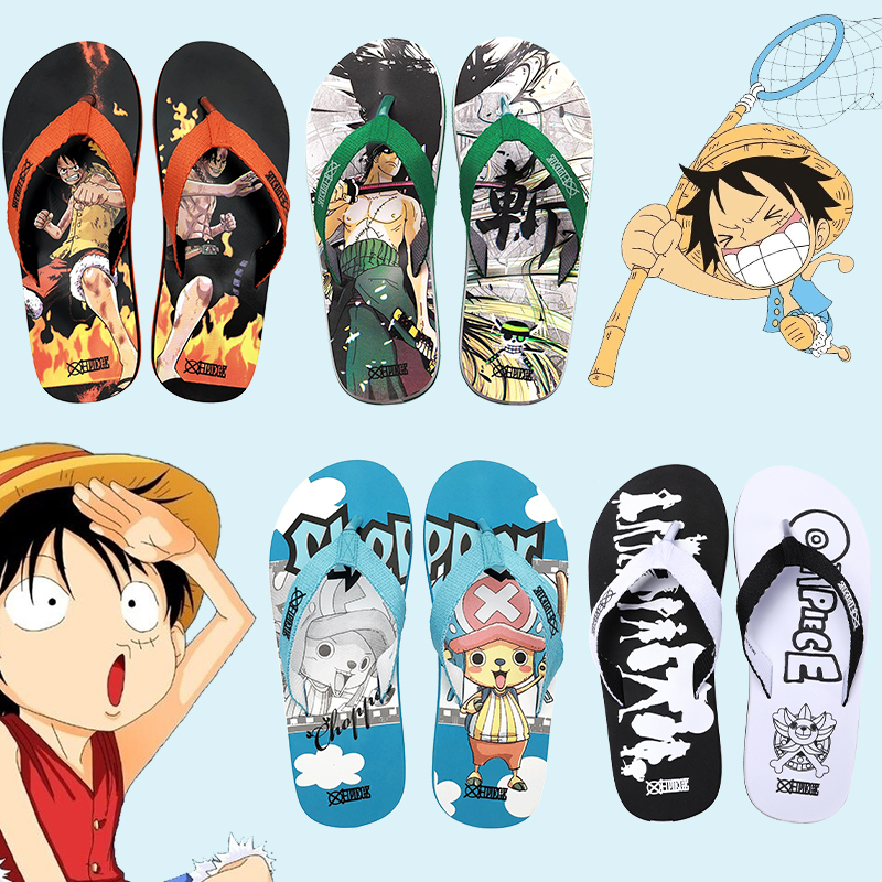 Baleno Slippers Summer Cartoon Flip-Flops Flat Non-Slip Trendy Creative Fashion Unisex Couple Beach Flip-Flops