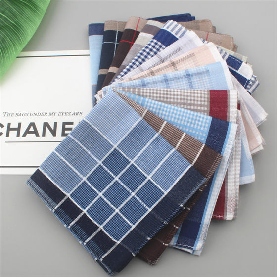 3 old-fashioned sweat-absorbing pure cotton soft handkerchiefs men's cotton thin cloth square towels handkerchiefs to wipe hands and faces with you