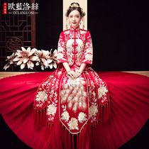 Xiuhe dress bride 2021 new summer wedding toast dress thin Xiuhe female Chinese dress wedding dress