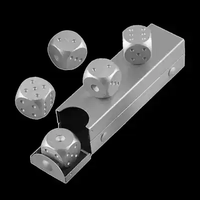 Aluminum dice 16MM square dice round dice set aluminum sieve shake color multi-color sieve wine dice