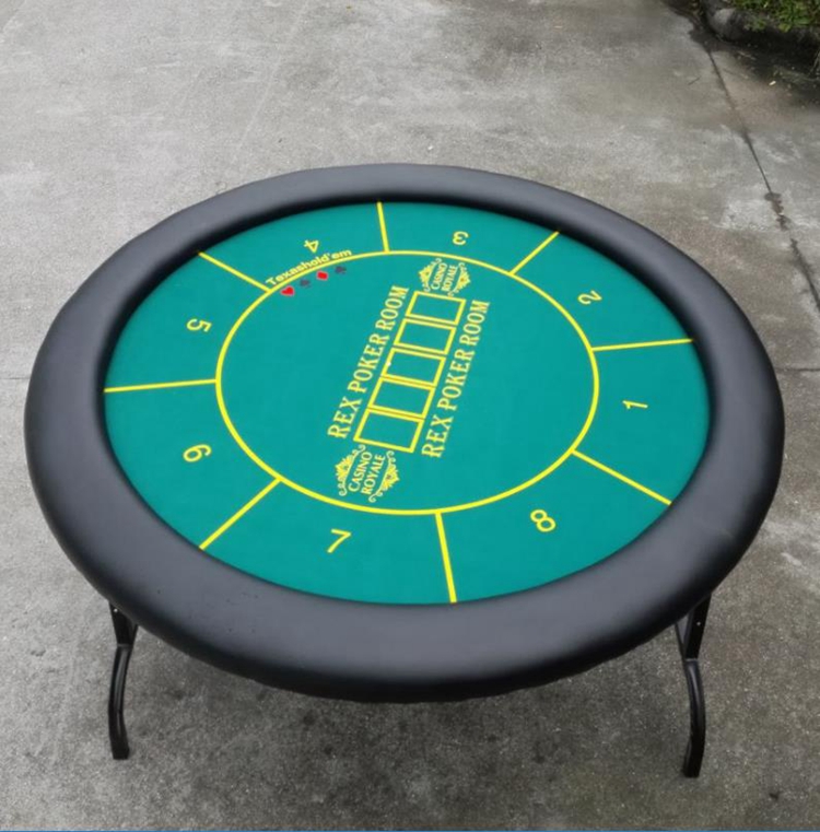 Custom iron foot table with proprietary LOGO