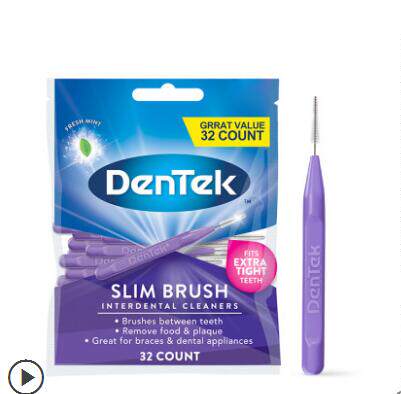 American Import dentek Detek Ultrafine Orthodontic Tooth Gap Brush Correction Clean Interdental Brushing Stitch Brush