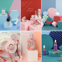 Cube photo props ins Net red white geometric stereo decoration shooting props pendulum photography table