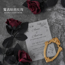 Retro black simulation rose photo props ornaments ornaments swing hands to take flower photography decoration shooting background