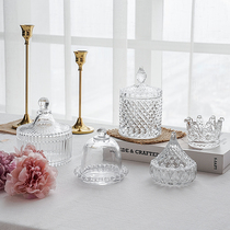 Crystal glass jar photo props ins ins Wind Net red ornaments shooting background live decoration food photography props